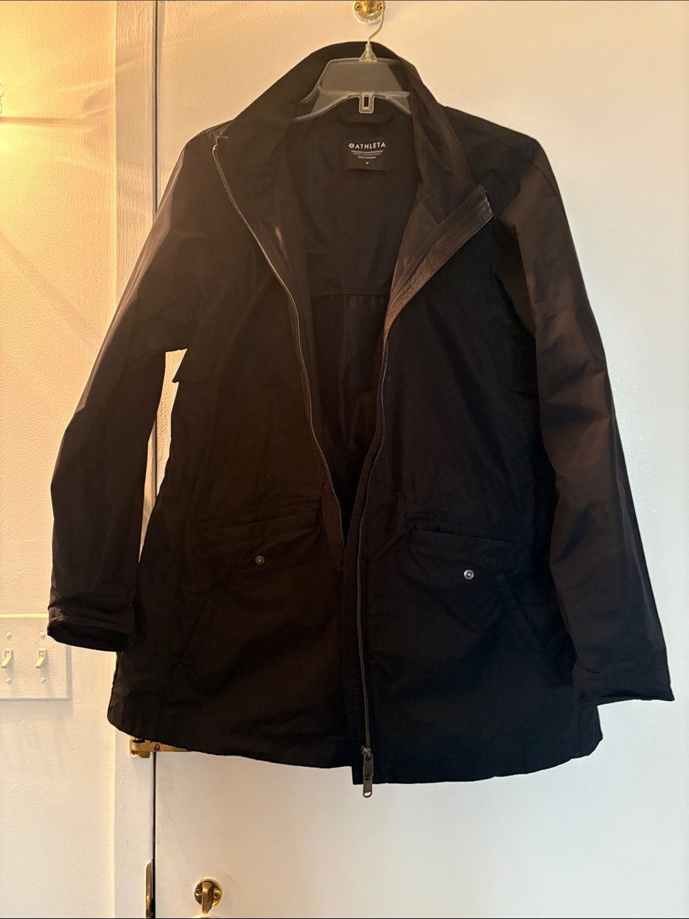 Athleta Black Mesh-Lined Jacket